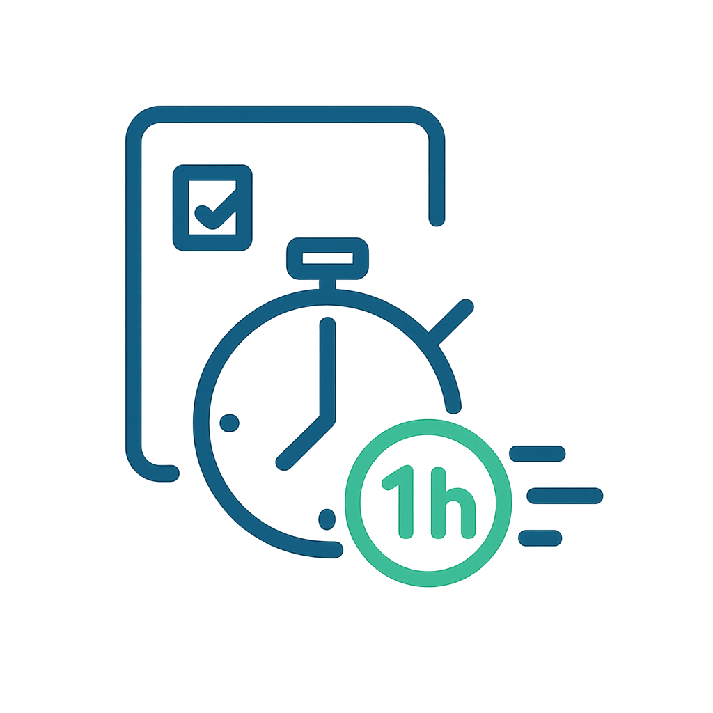 صدور در یک ساعت